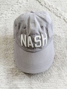 Ash Grey 'NASH' Embroidered Baseball Cap